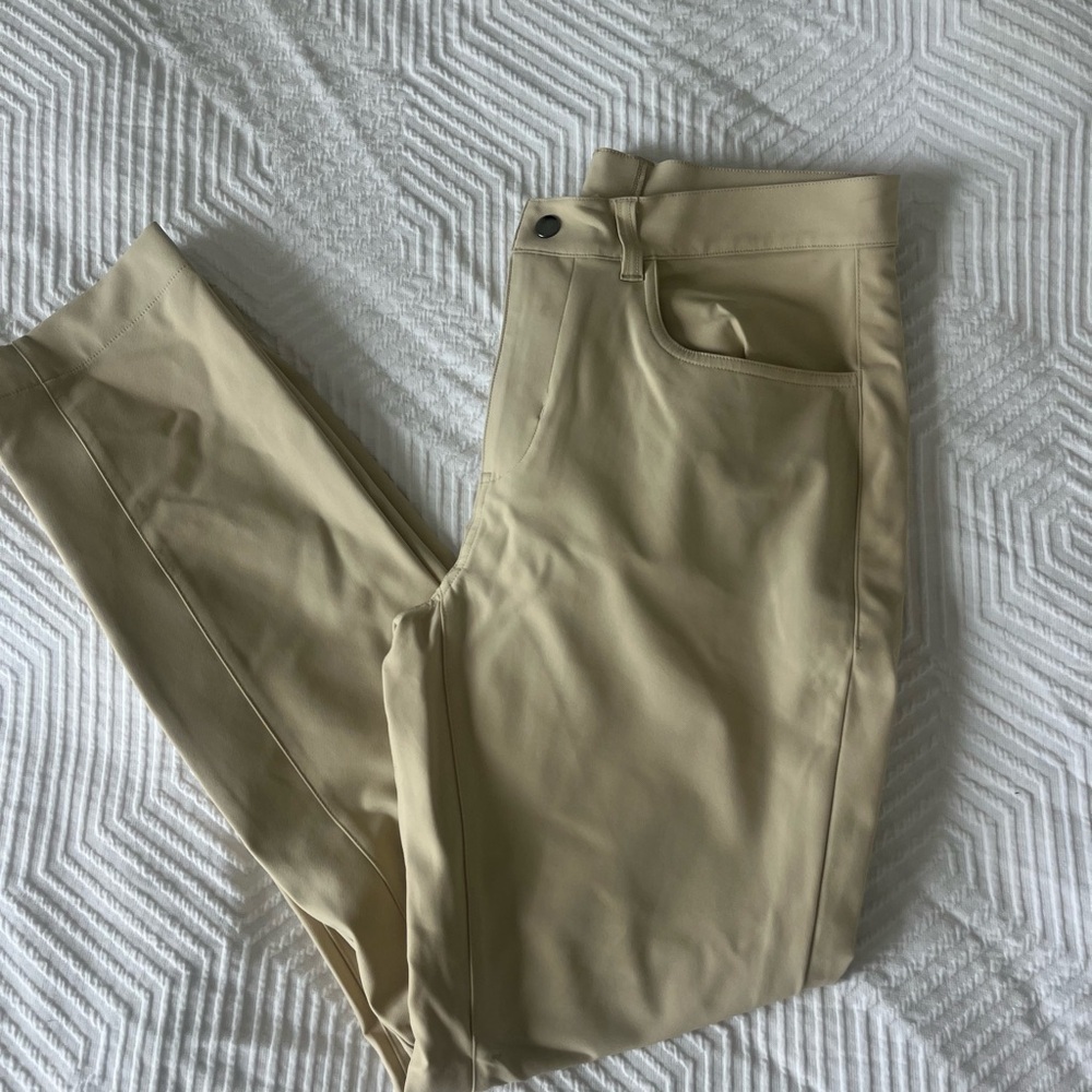 Nylon Athletic Fit Pants | Men’s Pants Khaki